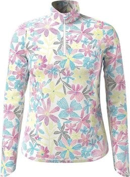 Chemise polo Callaway Womens Chev Floral Sun Protection Brilliant White M - 1