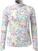 Tricou polo Callaway Womens Chev Floral Sun Protection Alb strălucitor S