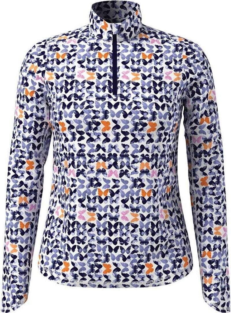 Chemise polo Callaway Metamorphosis Printed Sun Protection Womens Top Brilliant White L