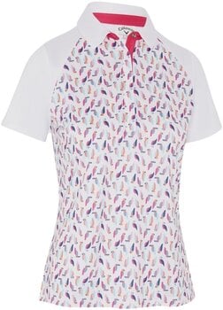 Polo Shirt Callaway Birdie/Eagle Printed Short Sleeve Womens Polo Brilliant White M - 1