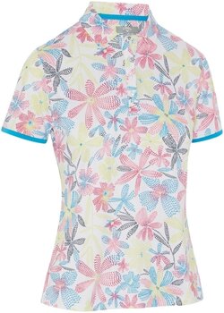 Chemise polo Callaway Chev Floral Short Sleeve Womens Polo Brilliant White L - 1