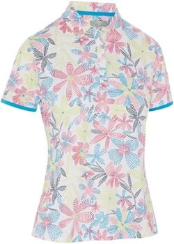 Chemise polo Callaway Chev Floral Short Sleeve Womens Polo Brilliant White M - 1