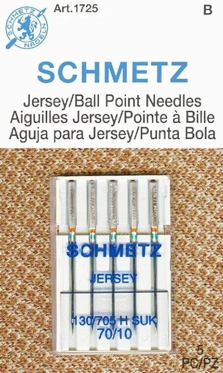 Agulhas para máquinas de costura Schmetz 130/705 H SUK VBS 70 BALL POINT Single Sewing Needle