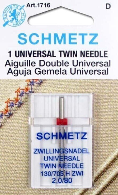 Aiguille pour machine à coudre Schmetz 130/705 H ZWI 2,0 SCS 80 Aiguille pour machine à coudre