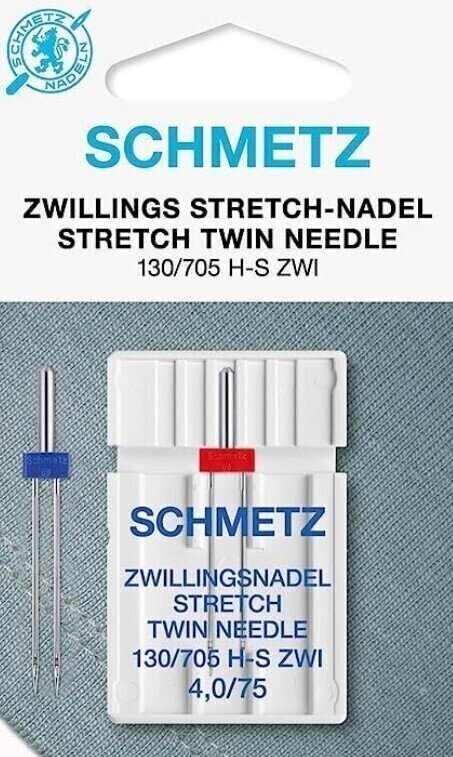 Needles for Sewing Machines Schmetz 130/705 H-S ZWI SMS 2,5 75 Double Sewing Needle