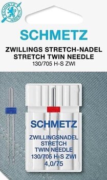 Needles for Sewing Machines Schmetz 130/705 H-S ZWI SMS 2,5 75 Double Sewing Needle - 1