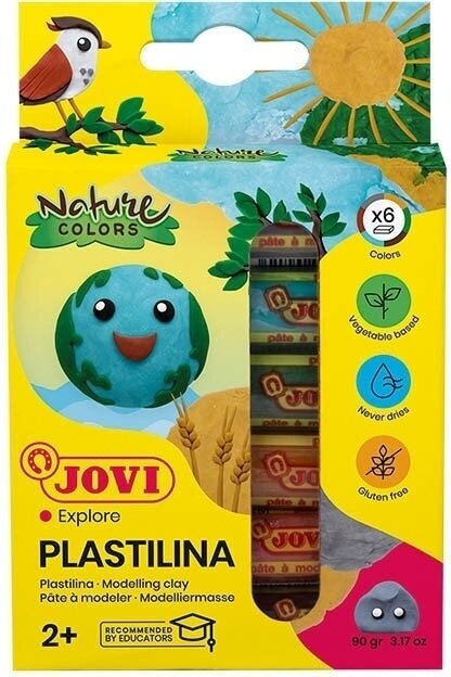 Children's Modelling Clay Jovi Plastilina Children's Modelling Clay Natural 6 x 15 g