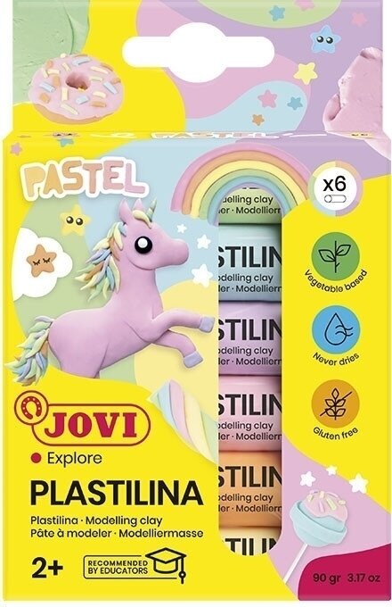 Lasten muovailuvaha Jovi Lasten muovailuvaha Pastel 6 x 15 g