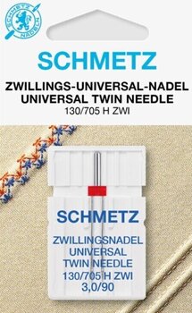 Needles for Sewing Machines Schmetz 130/705 H ZWI NE 3,0 SDS 90 Double Sewing Needle - 1