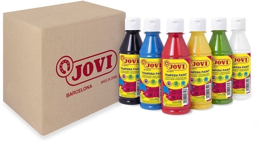 Farba tempera Jovi Premium Zestaw farb temperowych Mix 6 x 250 ml