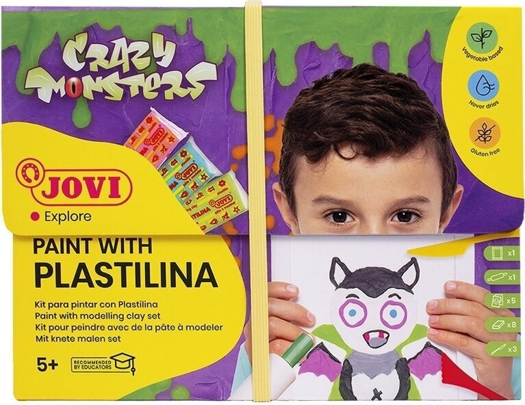 Boetseerklei voor kinderen Jovi Boetseerklei voor kinderen Crazy Monsters 8 x 50 g