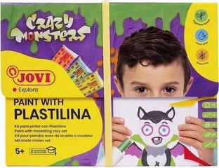 Children's Modelling Clay Jovi Paint With Plastilina Children's Modelling Clay Crazy Monsters 8 x 50 g