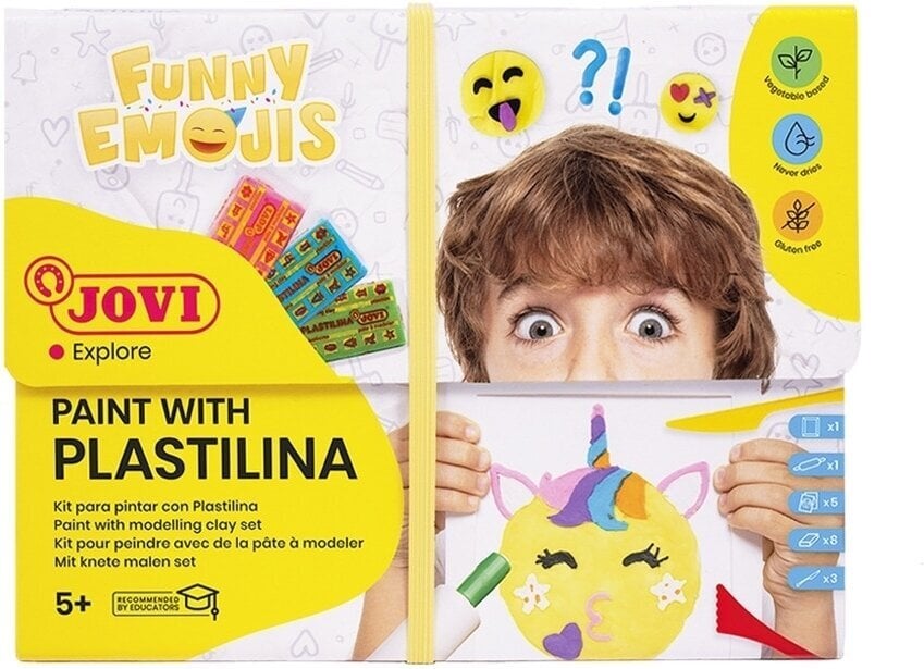 Argilă de modelare pentru copii Jovi Argilă de modelare pentru copii Funny Emojis 8 x 50 g