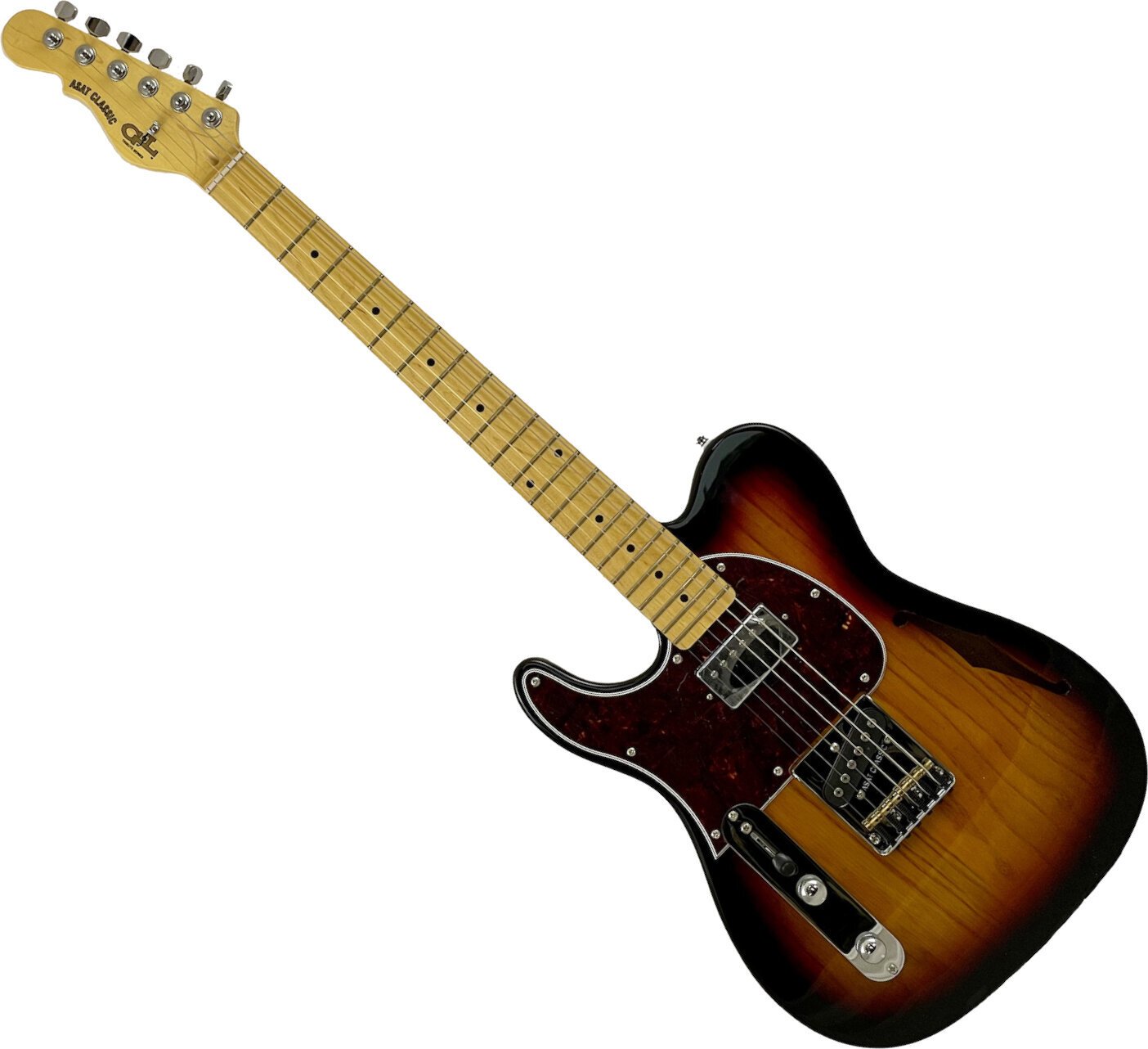 Semiakustická gitara G&L Tribute ASAT Classic Bluesboy LH 3-Tone Sunburst
