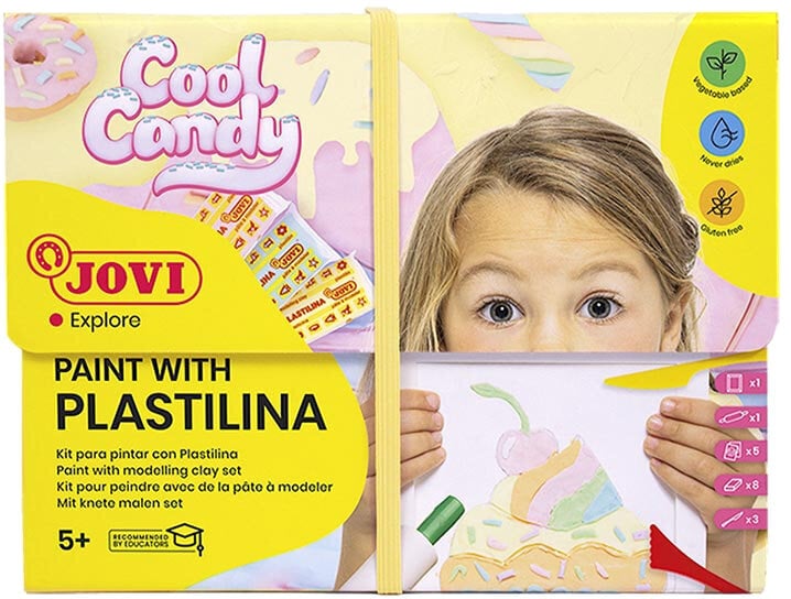 Πηλός μοντελοποίησης για παιδιά Jovi Πηλός μοντελοποίησης για παιδιά Cool Candy 8 x 50 g