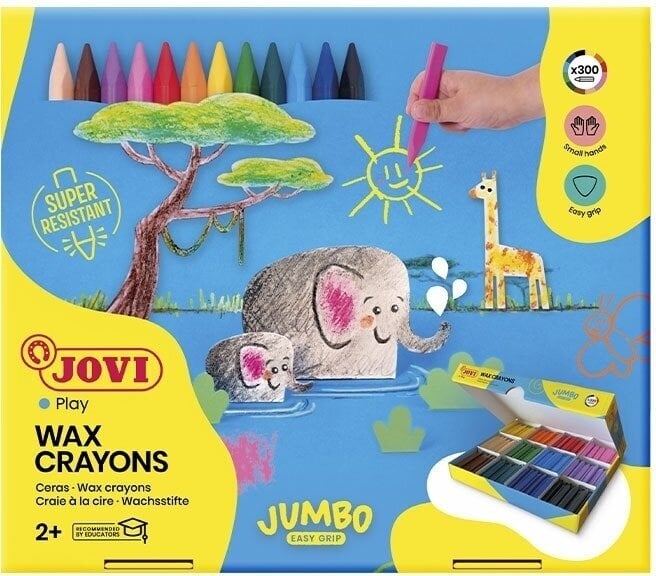 Κεριά Jovi Jumbo Easy Grip Case Triangular Wax Crayons Κεριά 300 Colours