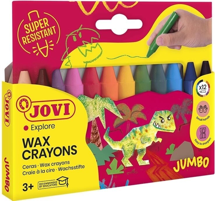 Crayons Jovi Jumbo Wax Crayons Crayons 12 Colours