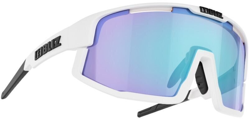 Cykelbriller Bliz Vision 52001-03 Matt White/Smoke w Blue Multi plus Spare Jawbone Black Cykelbriller