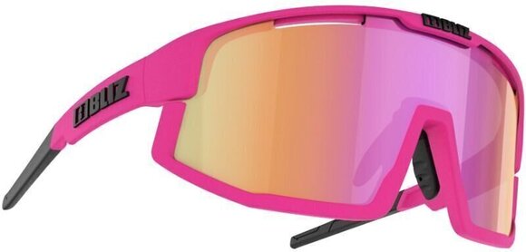 Cykelbriller Bliz Vision 52001-43 Matt Neon Pink/Brown w Purple Multi plus Spare Jawbone Black Cykelbriller - 1
