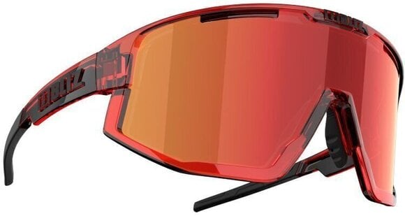 Cykelglasögon Bliz Fusion 52305-44 Transparent Red/Brown w Red Multi plus Spare Jawbone Transparent Black Cykelglasögon - 1