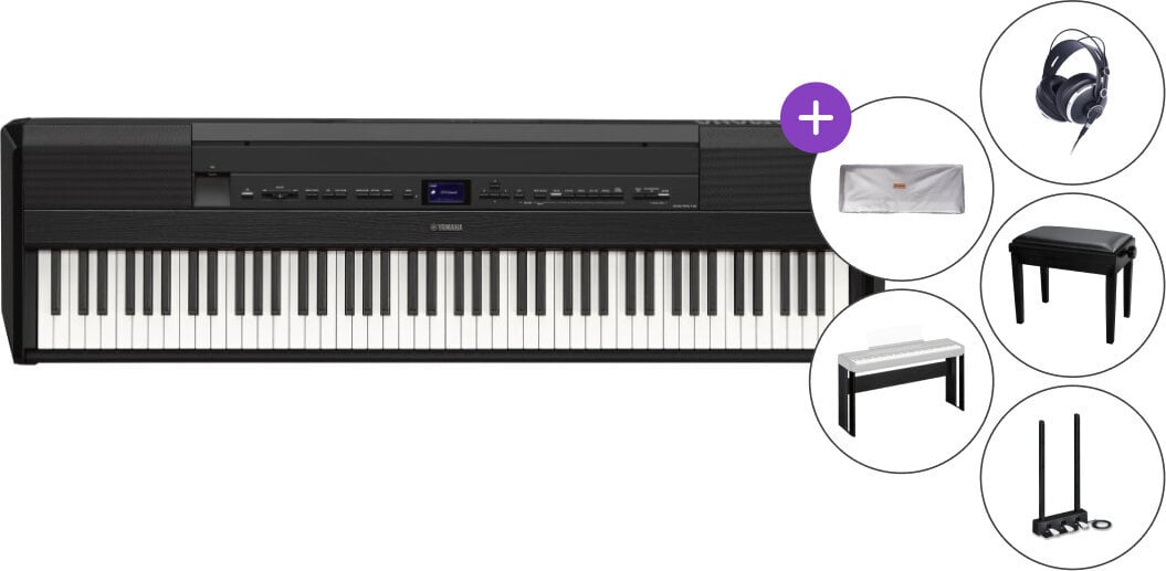 Digitální stage piano Yamaha P-525B Deluxe SET Digitální stage piano