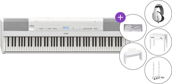 Piano de escenario digital Yamaha P-525WH Deluxe SET Piano de escenario digital - 1