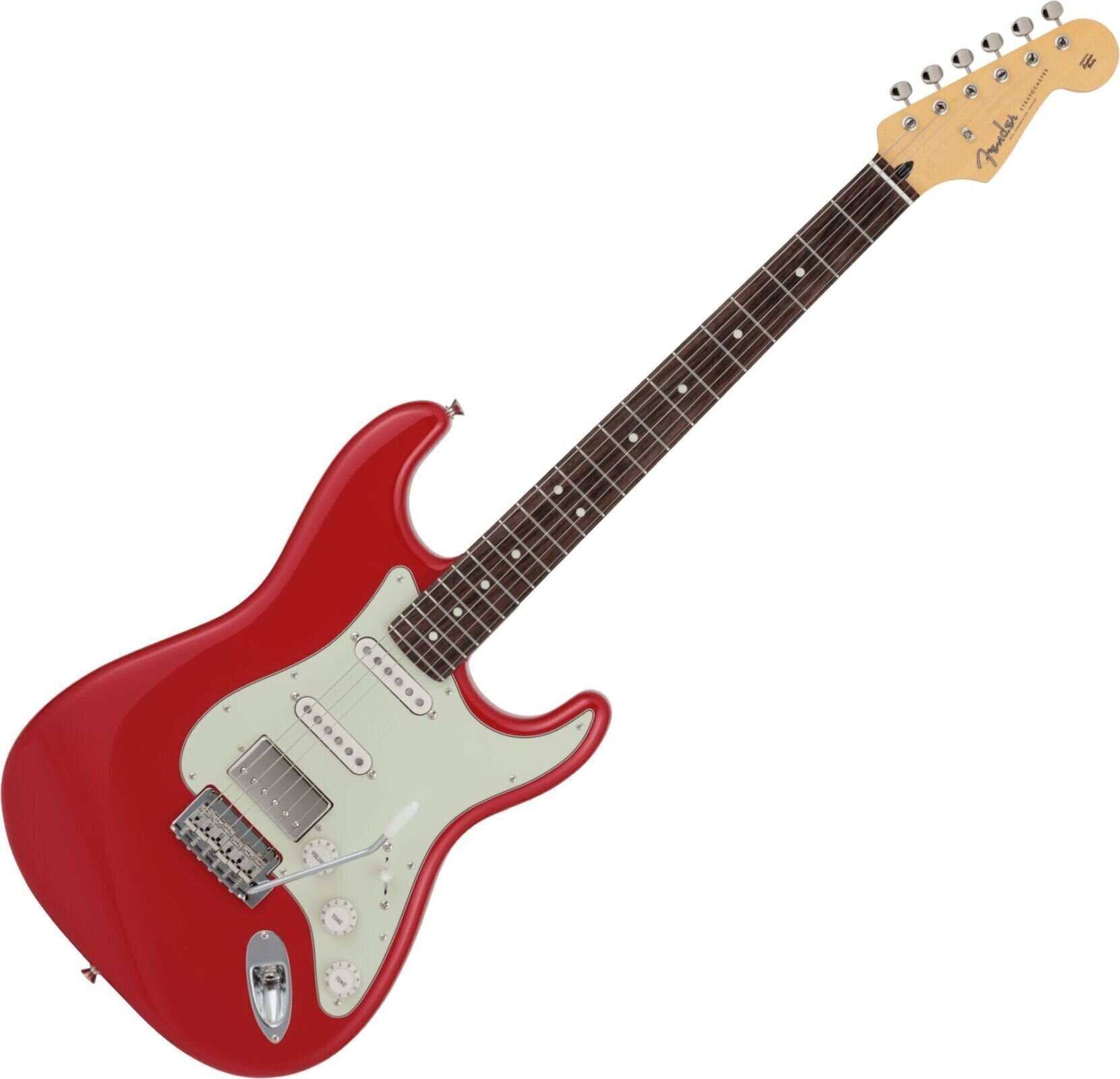 Guitare électrique Fender MIJ Hybrid II Stratocaster HSS RW Modena Red