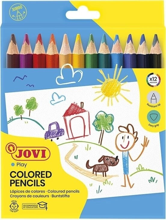 Colour Pencil Jovi Set of Coloured Pencils Mix 12 pcs