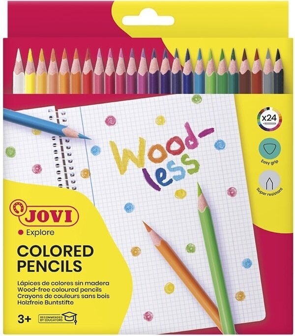 Crayon de couleur Jovi Ensemble de crayons de couleur 24 pièces
