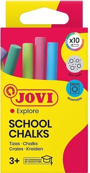 Тебешир Jovi School Chalks Тебешир Цветен 10 бр