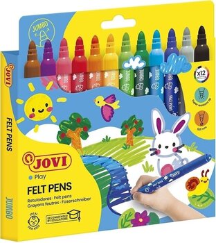 Felt-Tip Pen Jovi Jumbo Markers Mix 12 pcs - 1