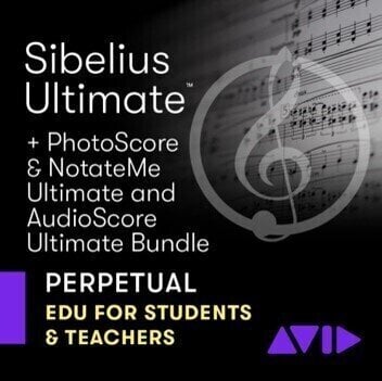 Programska oprema za sestavljanje glasbe AVID Sibelius Ultimate Perpetual PhotoScore AudioScore NotateMe - EDU (Digitalni izdelek)