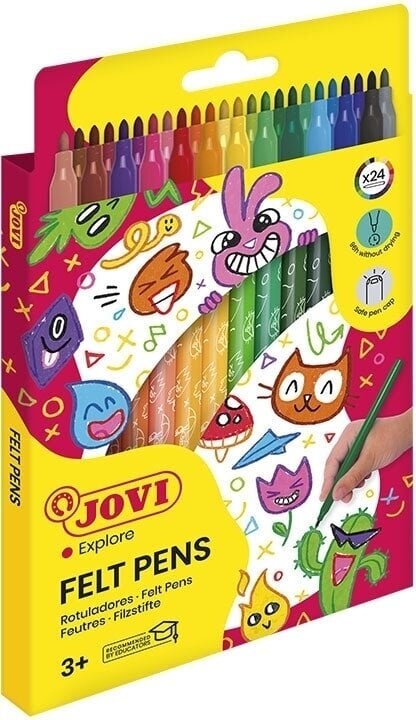 Felt-Tip Pen Jovi Markers Thin 24 pcs