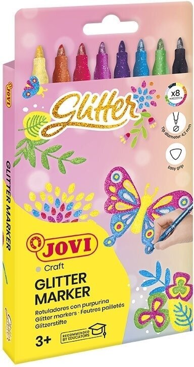 Filtpen Jovi Glitter Markers Markører 8 pcs