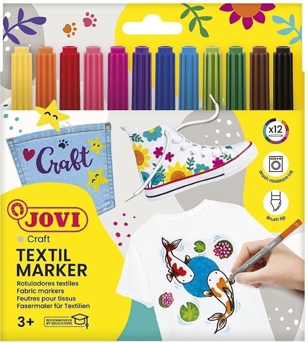 Fixka Jovi Textile Markers Mix 12 ks