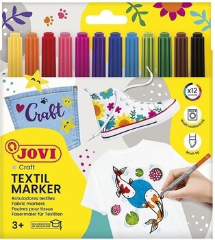 Felt-Tip Pen Jovi Textile Markers Mix 12 pcs - 1