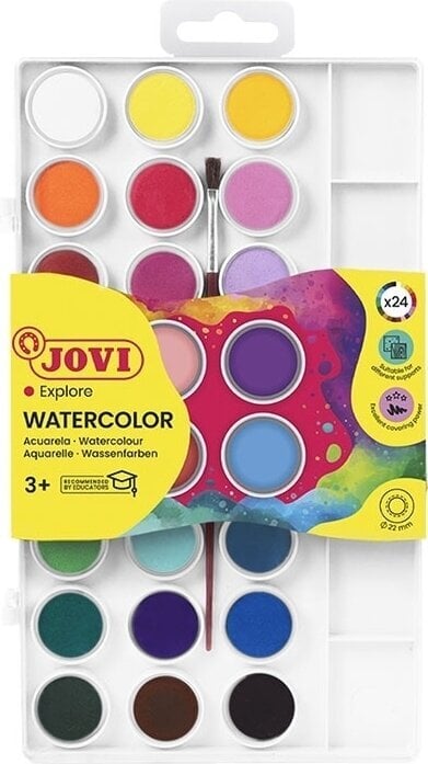 Водни бои Jovi Watercolours Комплект акварелни бои 24 цвята