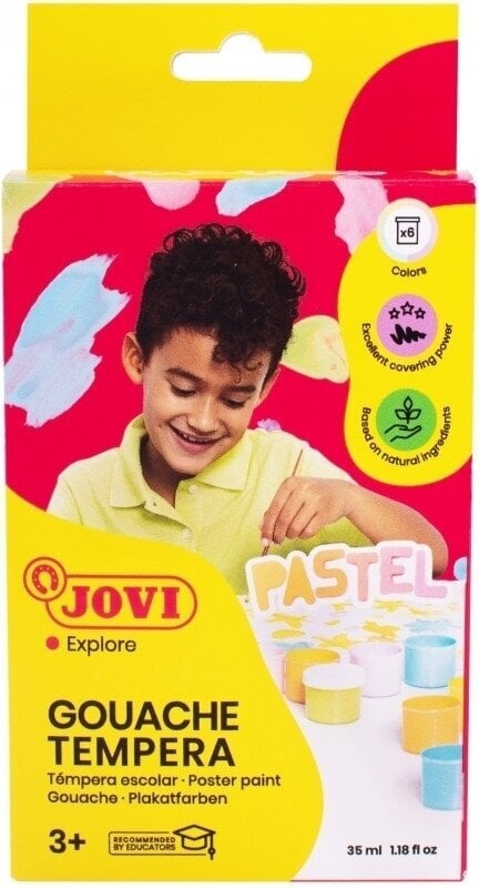 Peinture tempera
 Jovi Ensemble de couleurs à la détrempe 6 x 35 ml Pastel Mix