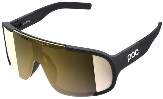 Cycling Glasses POC Aspire Uranium Black/Clarity Road Partly Sunny Gold Cycling Glasses - 1