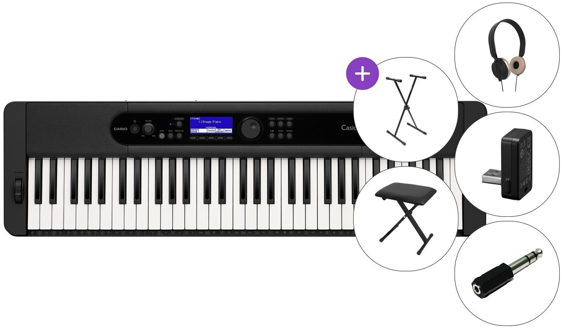 Keyboard z dinamiko Casio CT-S400 SET
