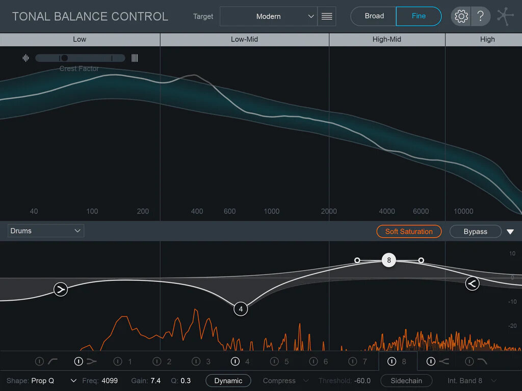 Studiový softwarový Plug-In efekt iZotope Tonal Balance Control 2 (Digitální produkt)