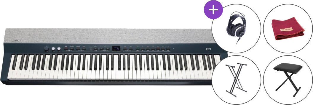 Piano de escenario digital Kurzweil Ka P1 Black SET Piano de escenario digital