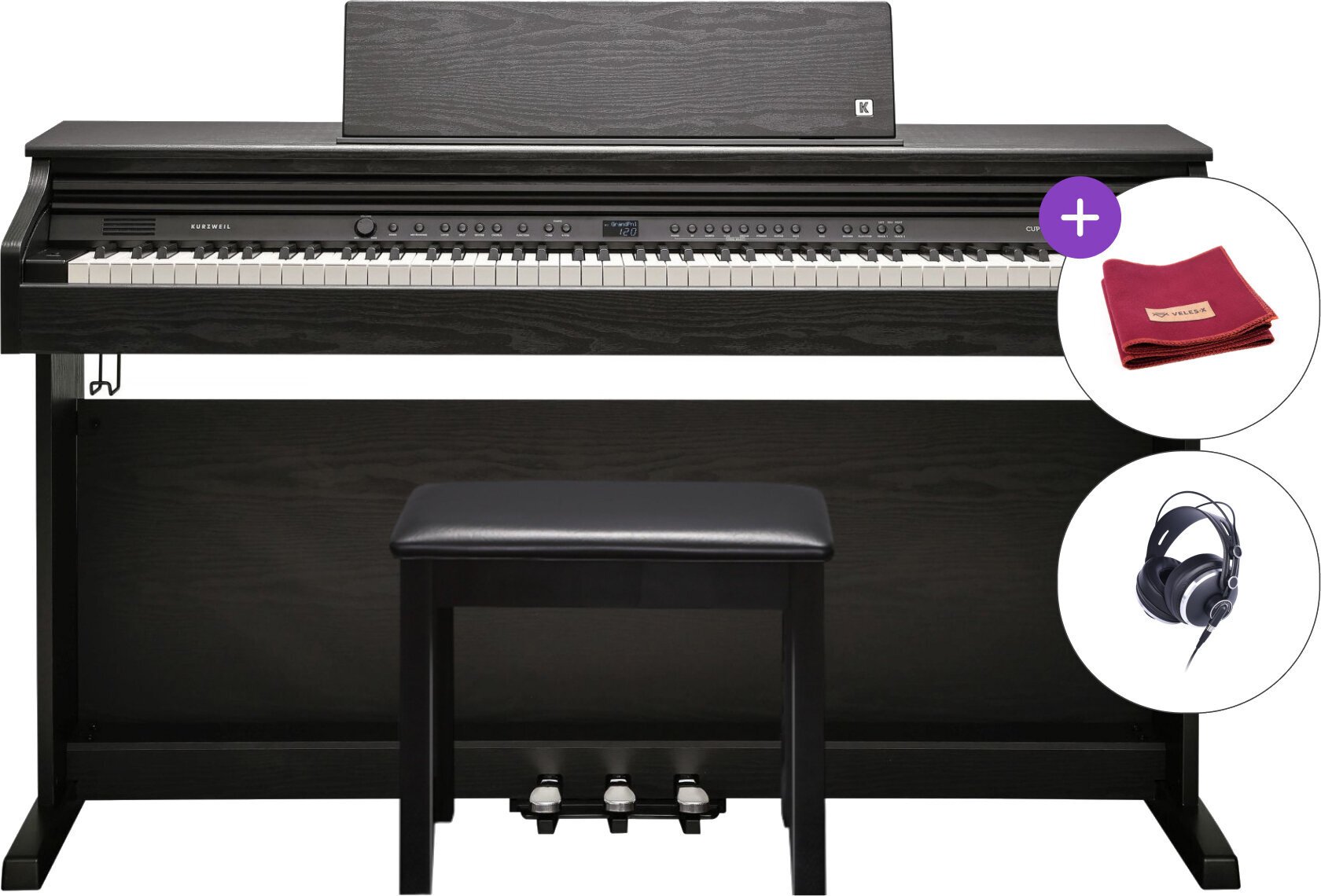Digitální piano Kurzweil CUP E1 SET Black Digitální piano