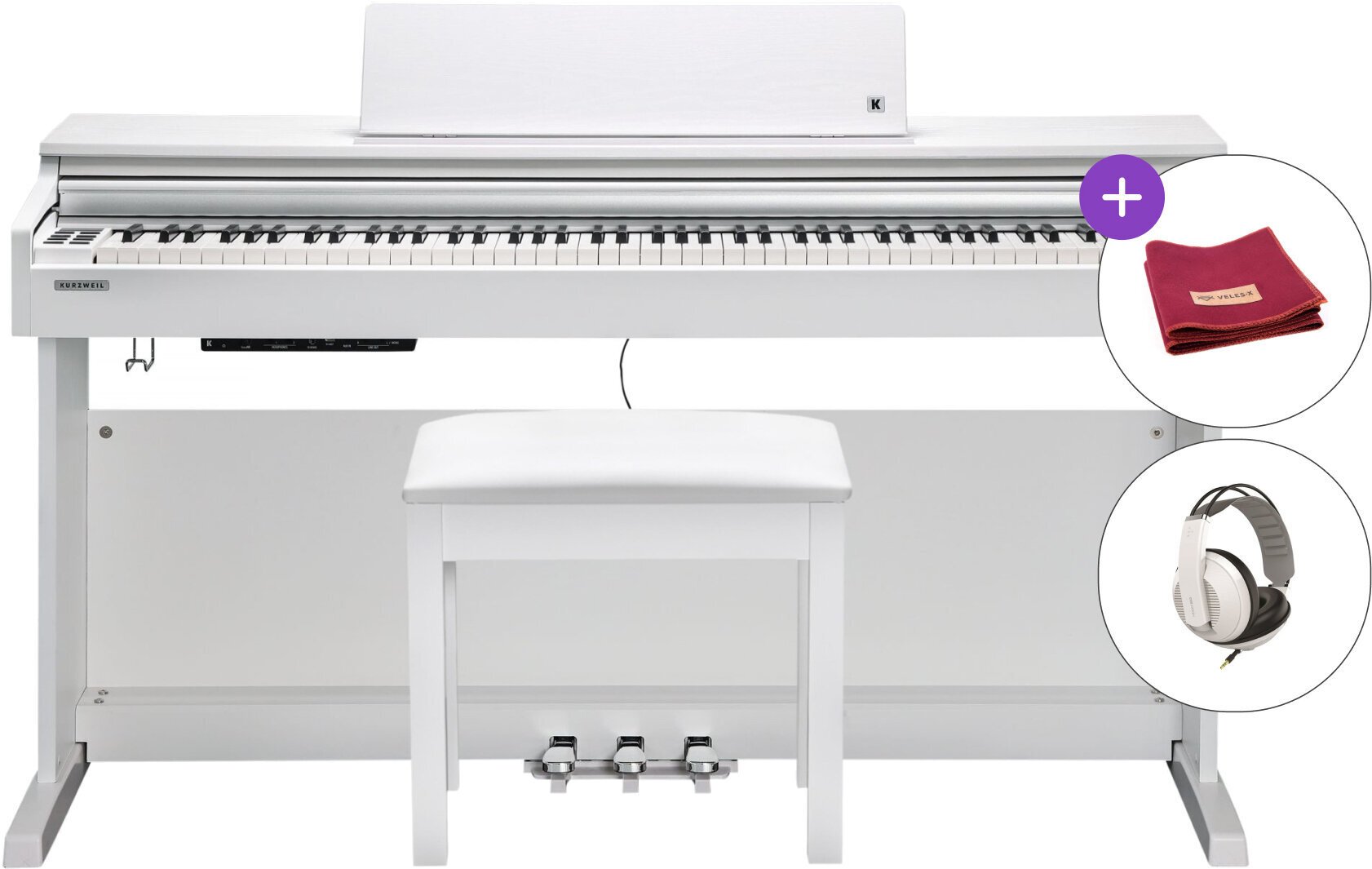 Piano digital Kurzweil CUP M1 SET White Piano digital