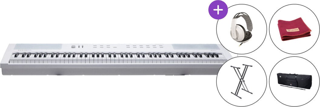 Cyfrowe stage pianino Kurzweil Ka E1 White Cover SET Cyfrowe stage pianino