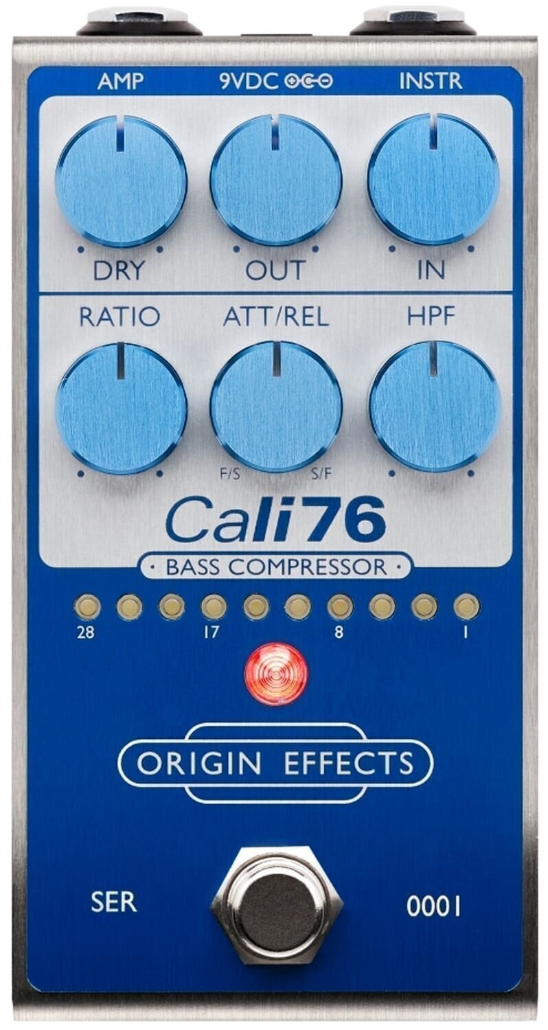 Pedal de efeitos para baixo Origin Effects Cali76 Bass Compressor