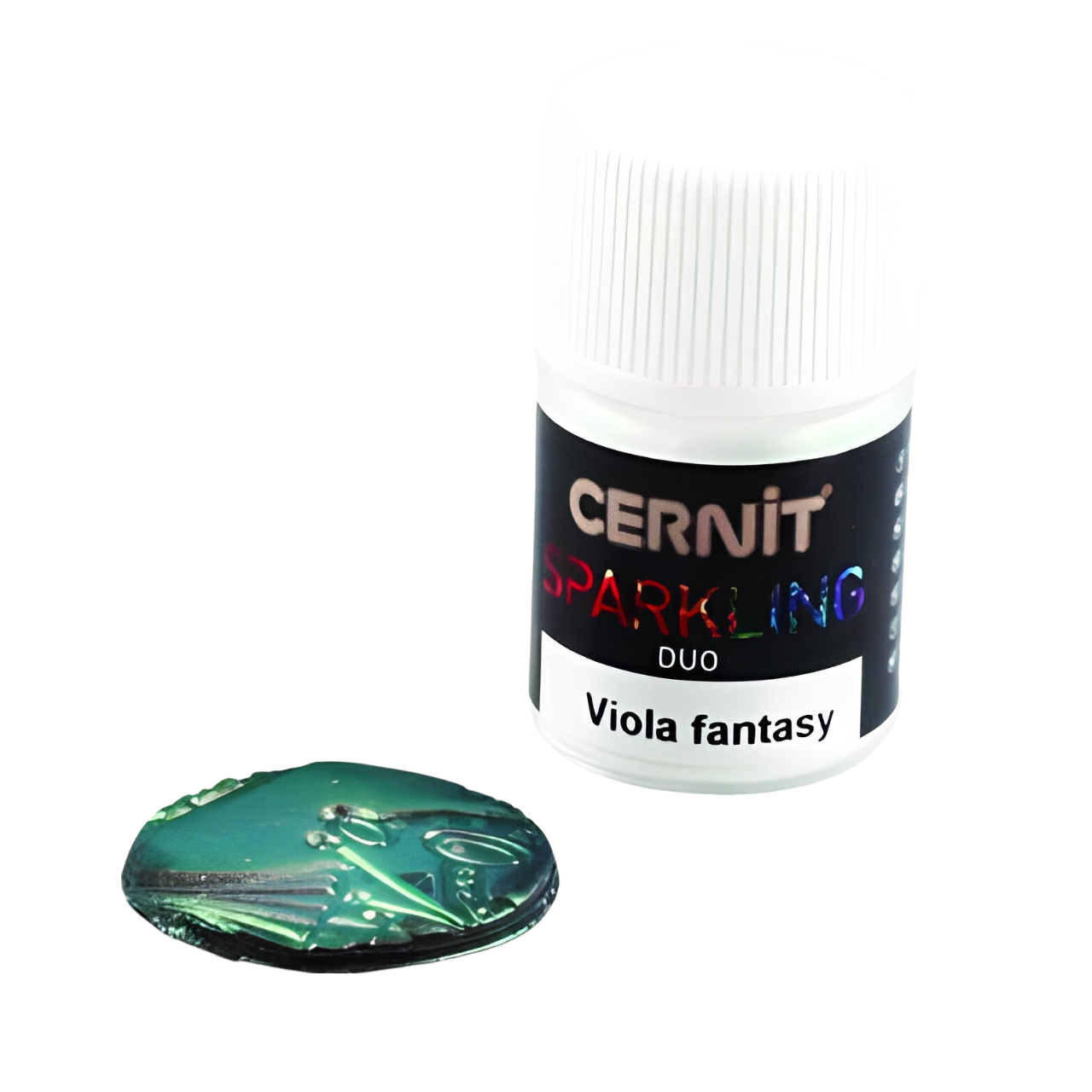 Πολυμερές υλικό Cernit Sparkling Colored Powder Πολυμερές υλικό Duo Viola Fantasy 2 γμ.