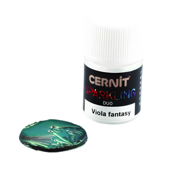 Pastă polimerică Cernit Sparkling Colored Powder Pastă polimerică Duo Viola Fantasy 2 g - 1