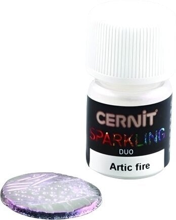 Pastă polimerică Cernit Sparkling Colored Powder Pastă polimerică Duo Arctic Fire 2 g