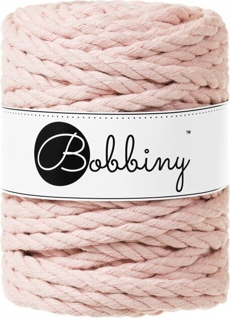 Snor Bobbiny 3PLY Macrame Rope Snor 9 mm Pastel Pink